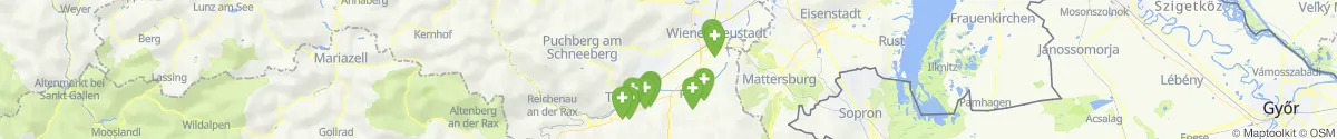 Kartenansicht für Apotheken-Notdienste in der Nähe von Seebenstein (Neunkirchen, Niederösterreich)